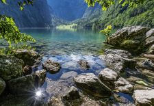 Berchtesgaden - Lake Obersee with Fischunkelalm in the distance, Schoenau
