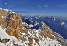 BAVARIAN ALPS - On the summit of the spectacular Zugspitze with Gipfelkreutz