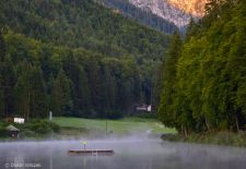 Zu Besuch am Riessersee - Morgennebel am Riessersee