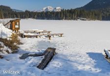 Impressionen vom Hintersee und Zauberwald - Wintersonne am zugefrorenen Hintersee.JPG