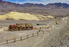 Altes Transportfahrzeug in der Harmony Borax Works