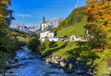 Urlaub im Berchtesgadener Land - Malerwinkel mit St.Sebastian, Ramsau