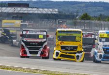 British Race Trucks - MAN Race Truck in the chasing field