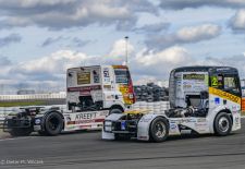 British Race Trucks - MAN Race Truck overtaking at full speed