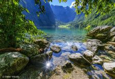 Magic Moments in BAVARIA / Berchtesgaden - Lake Obersee with the Fischunkelalm in the distance