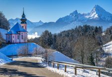 Magic Moments in BAVARIA / Berchtesgaden - Maria Gern pilgrimage church with Mount Watzmann in the background