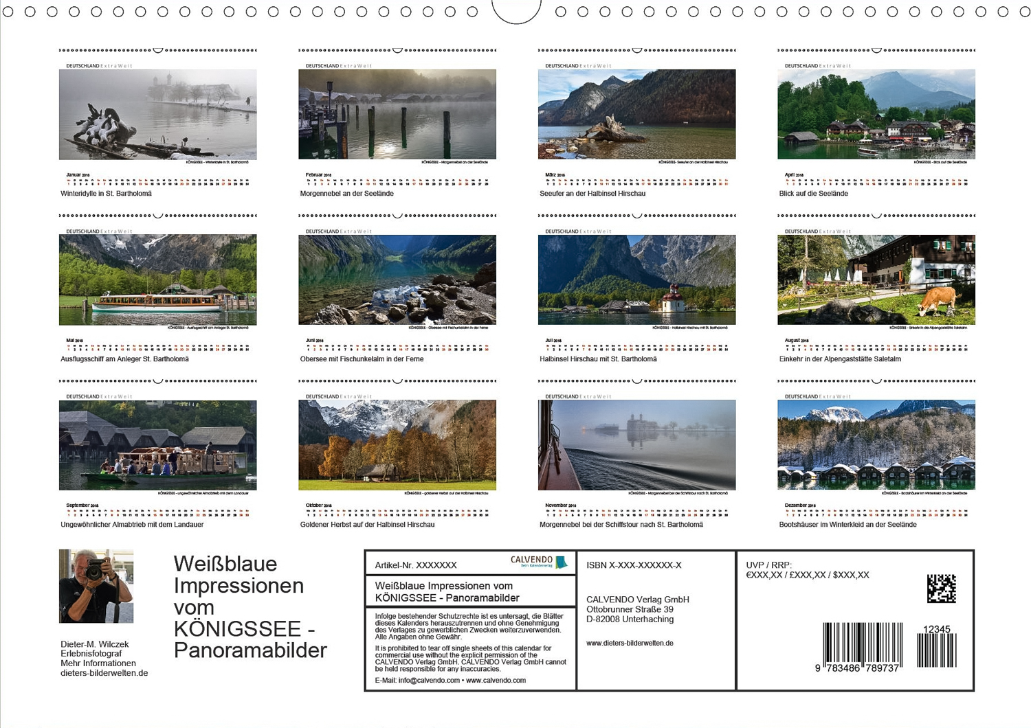 Grüß Gott am Königssee - Rückseite Kalender