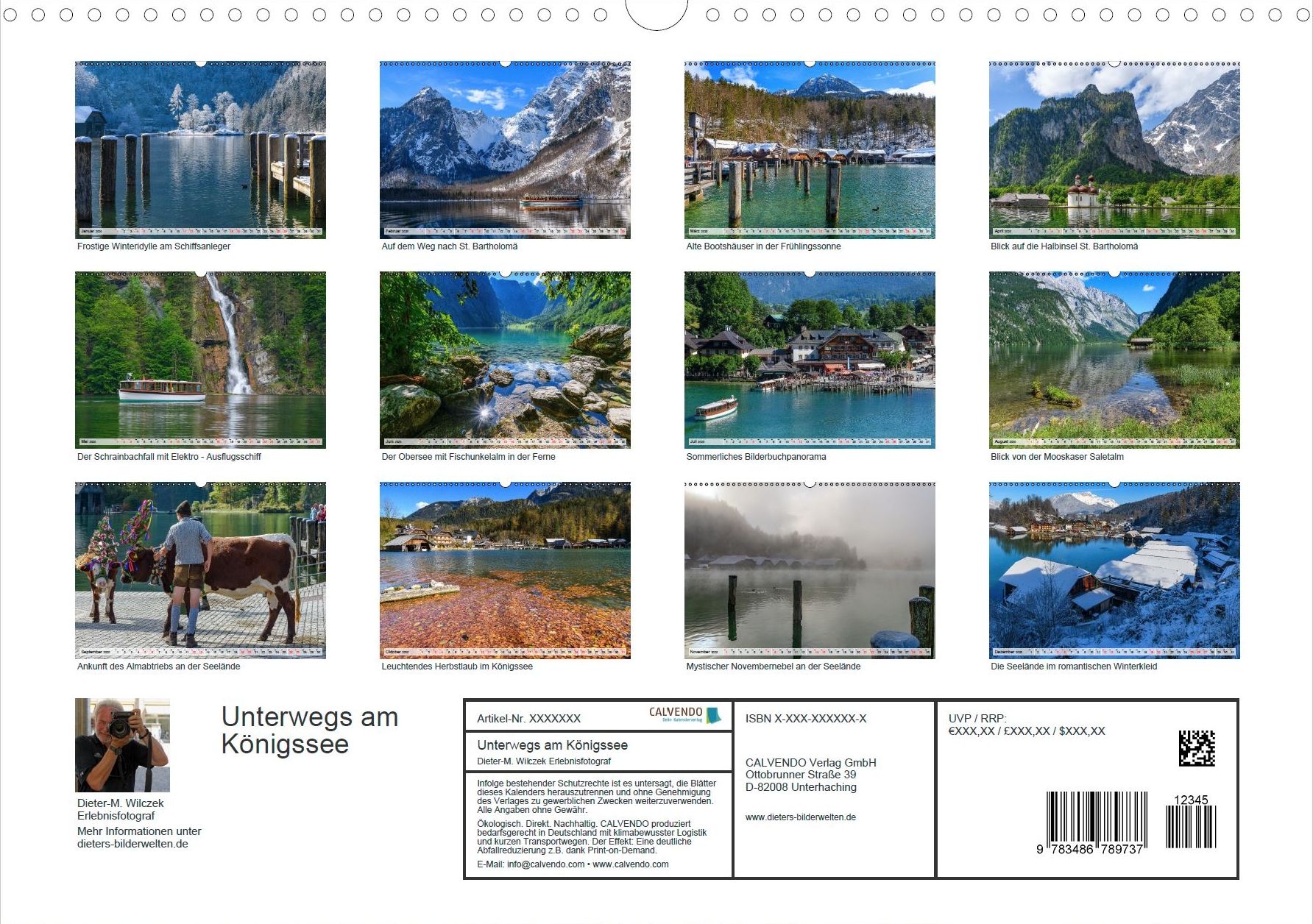 Grüß Gott am Königssee - Rückseite Kalender