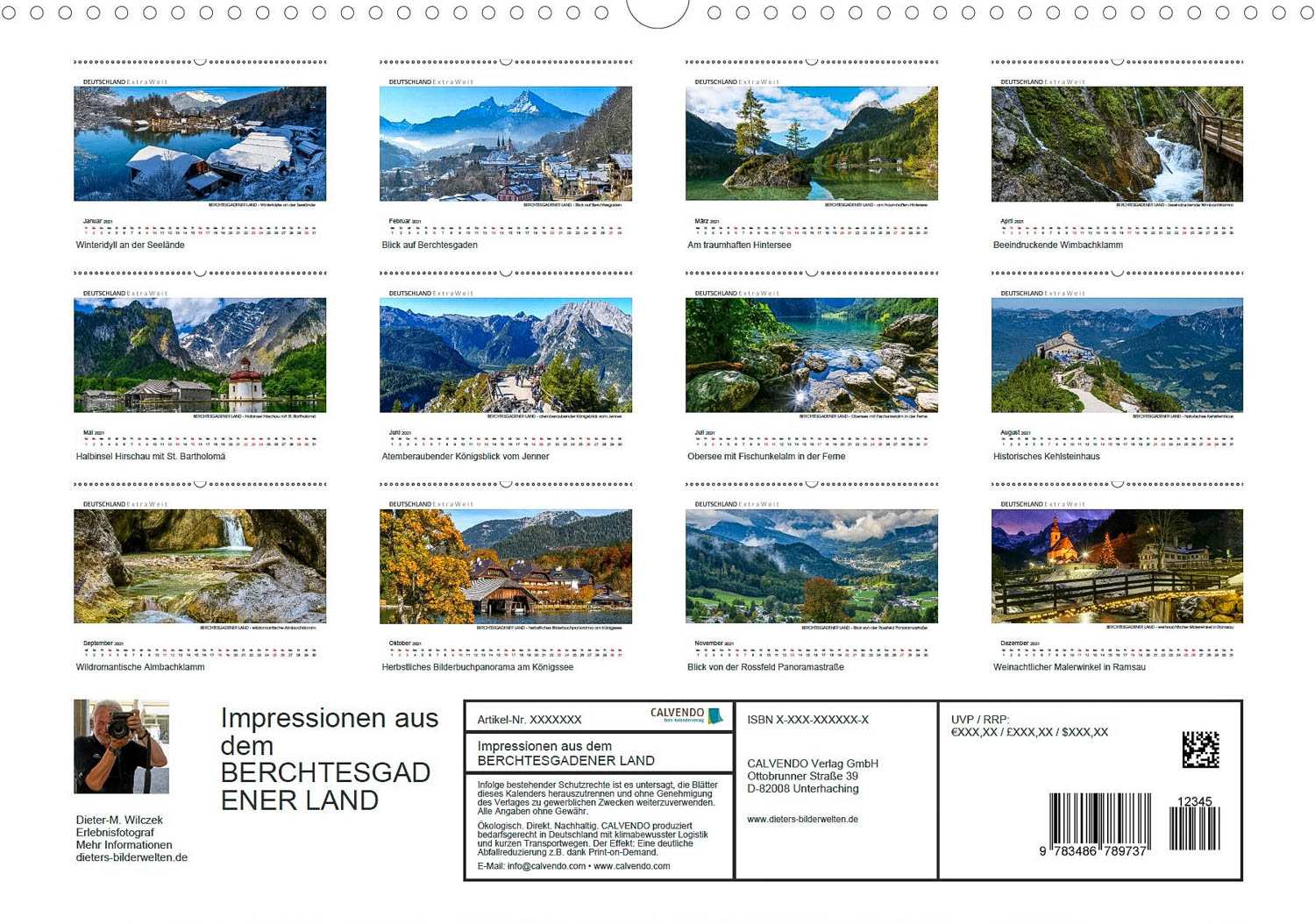 Grüß Gott am Königssee - Rückseite Kalender