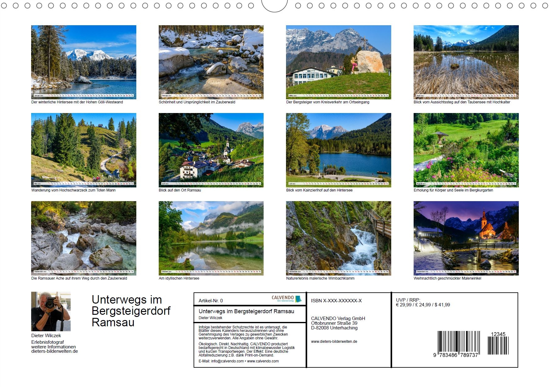 Grüß Gott am Königssee - Rückseite Kalender