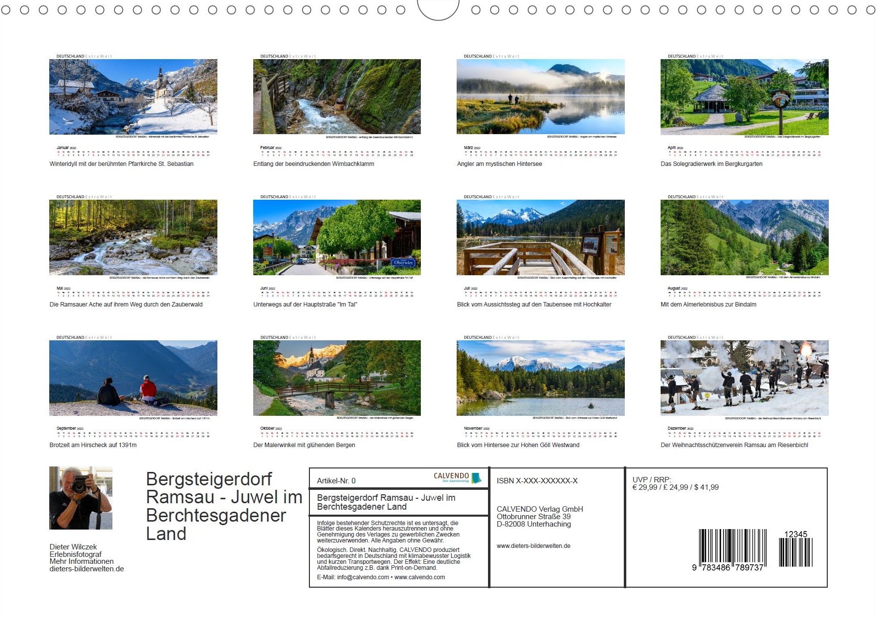 Grüß Gott am Königssee - Rückseite Kalender