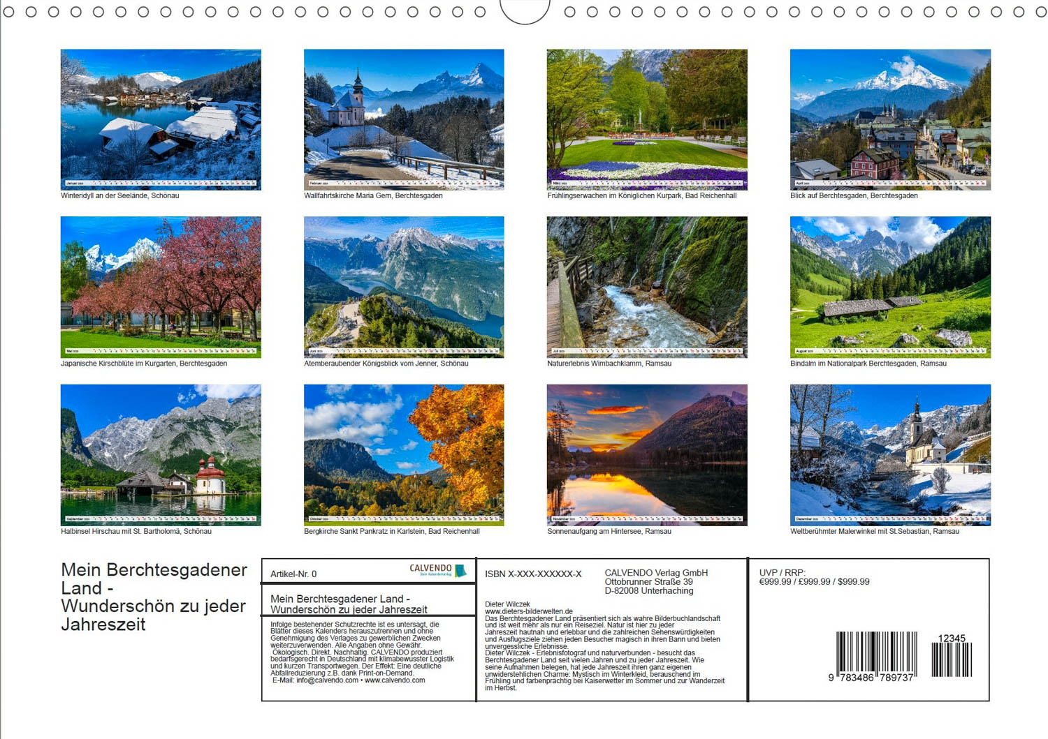 Grüß Gott am Königssee - Rückseite Kalender