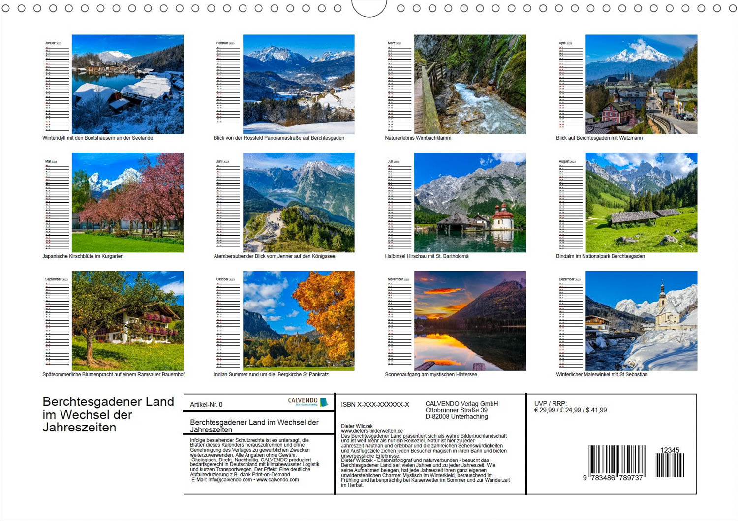 Grüß Gott am Königssee - Rückseite Kalender