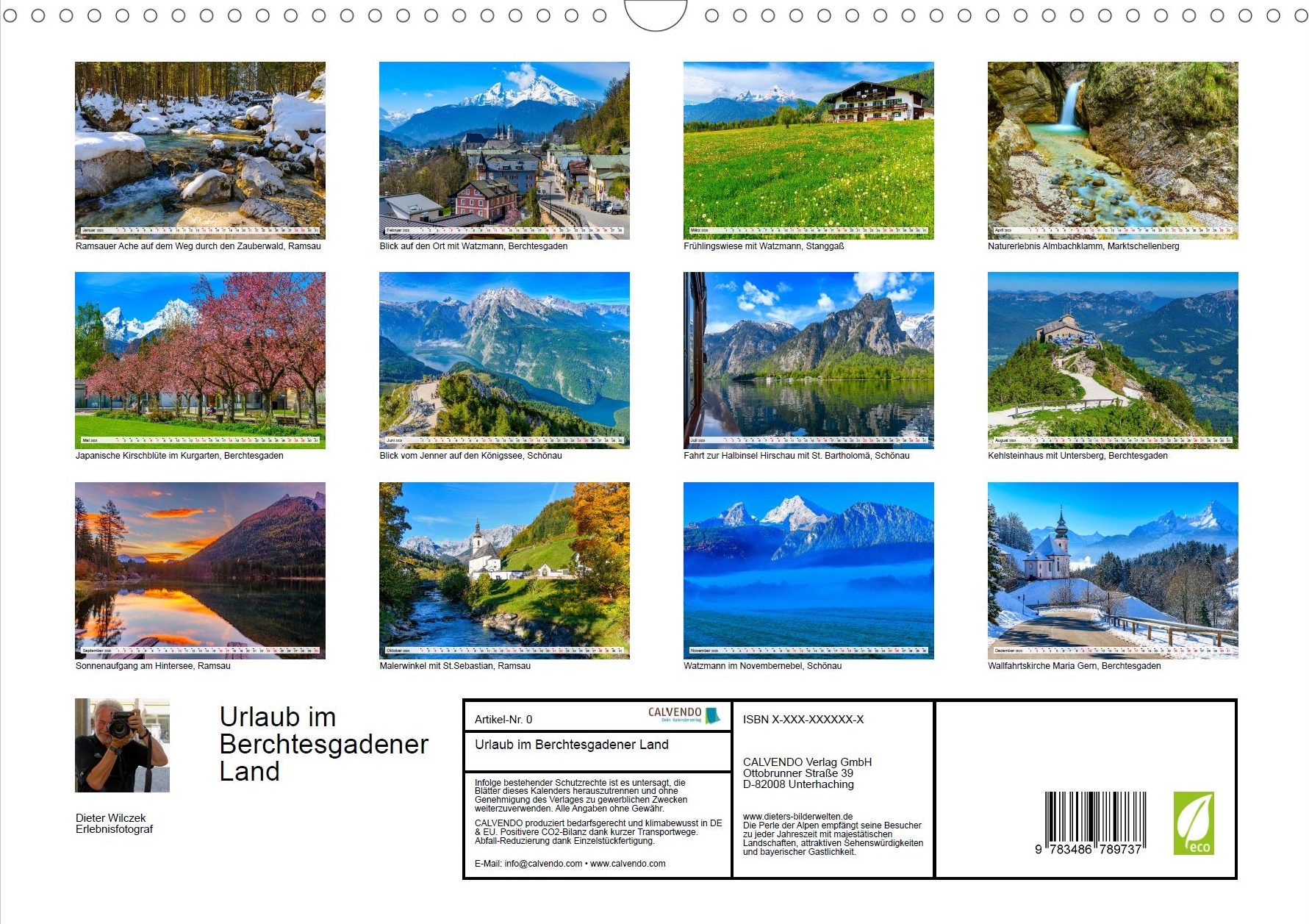 Grüß Gott am Königssee - Rückseite Kalender