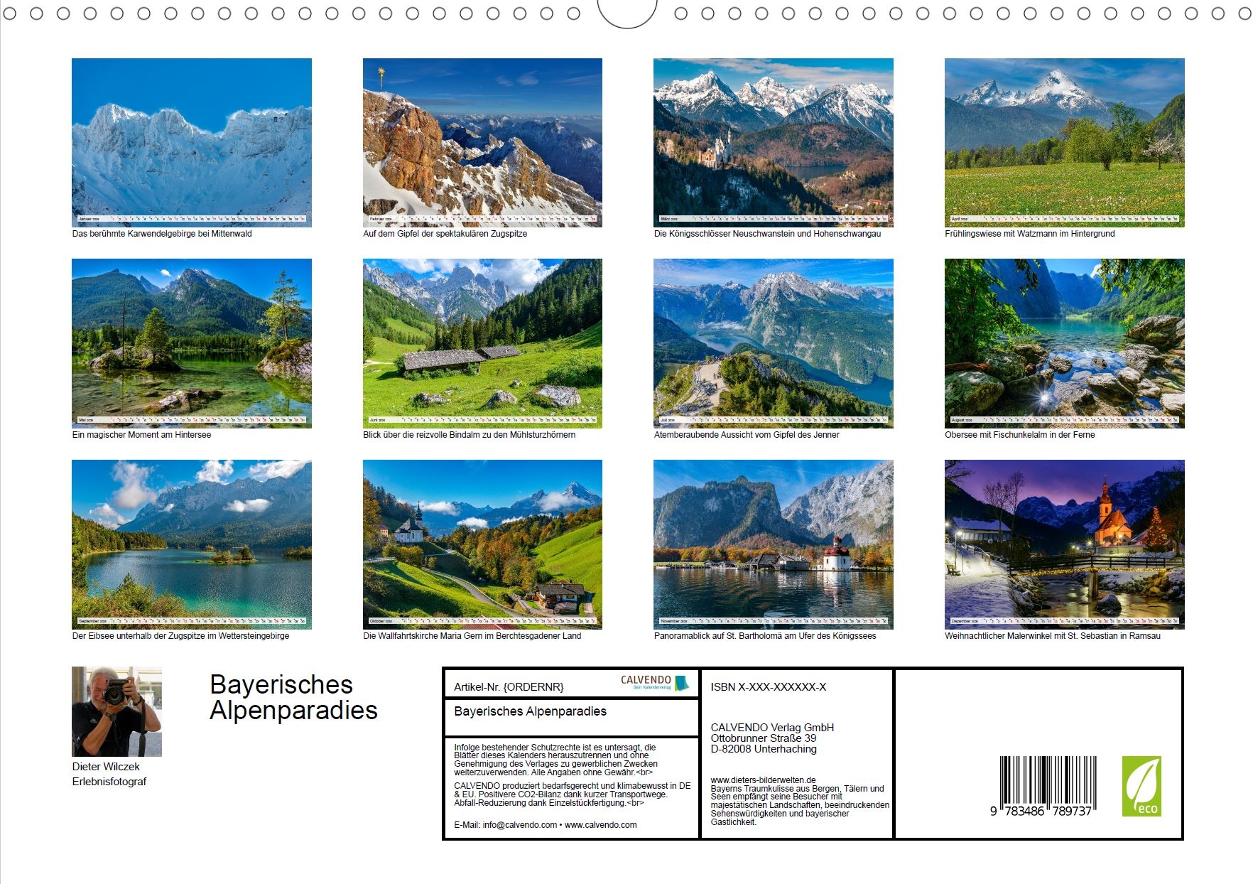 Grüß Gott am Königssee - Rückseite Kalender