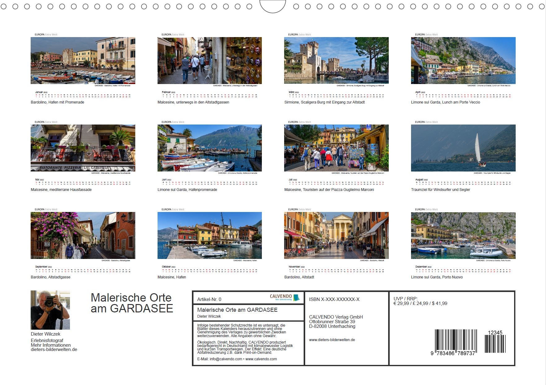 Frisch und Regional - Leckeres vom Südtiroler Bauernmarkt - Rückseite Kalender