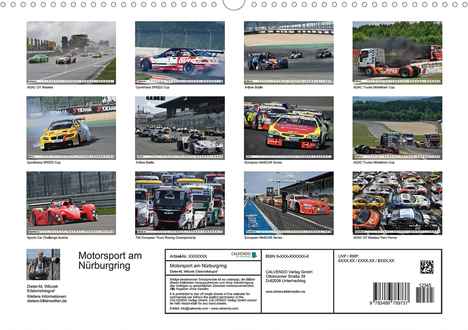 Motorsport am Nürburgring - Rückseite Kalender