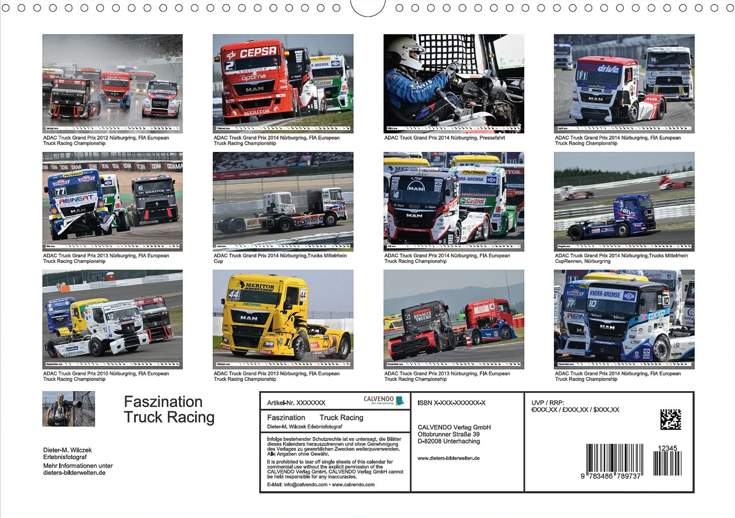 Faszination Truck Racing - Rückseite Kalender