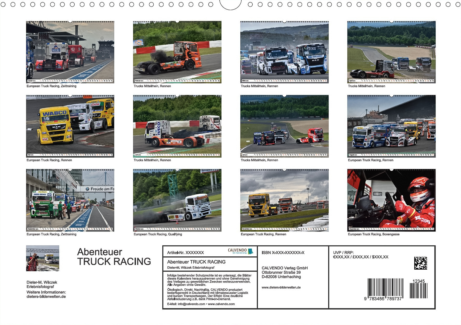 Faszination Truck Racing - Rückseite Kalender