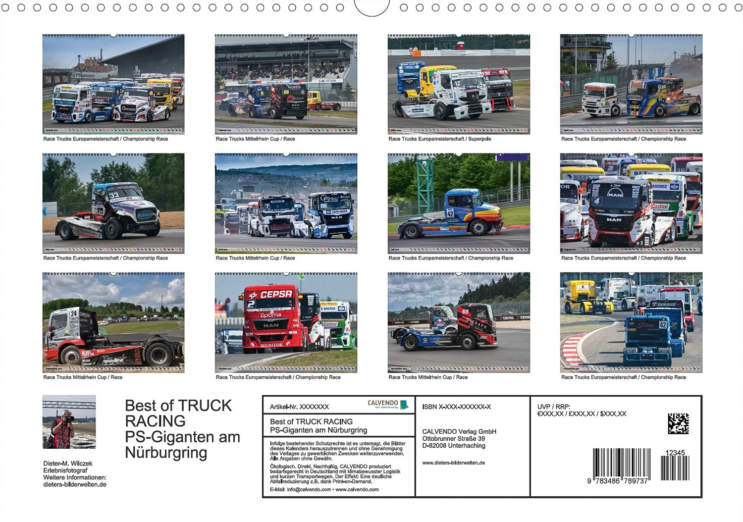Faszination Truck Racing - Rückseite Kalender