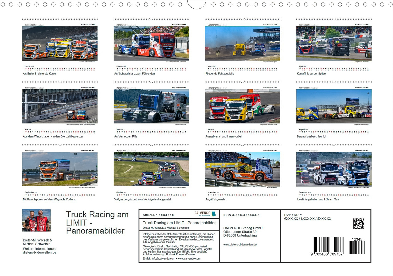 Faszination Truck Racing - Rückseite Kalender