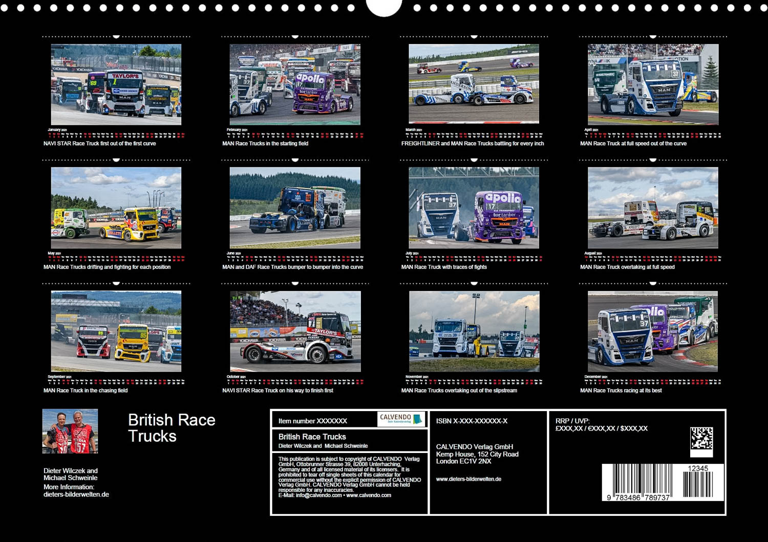 Faszination Truck Racing - Rückseite Kalender