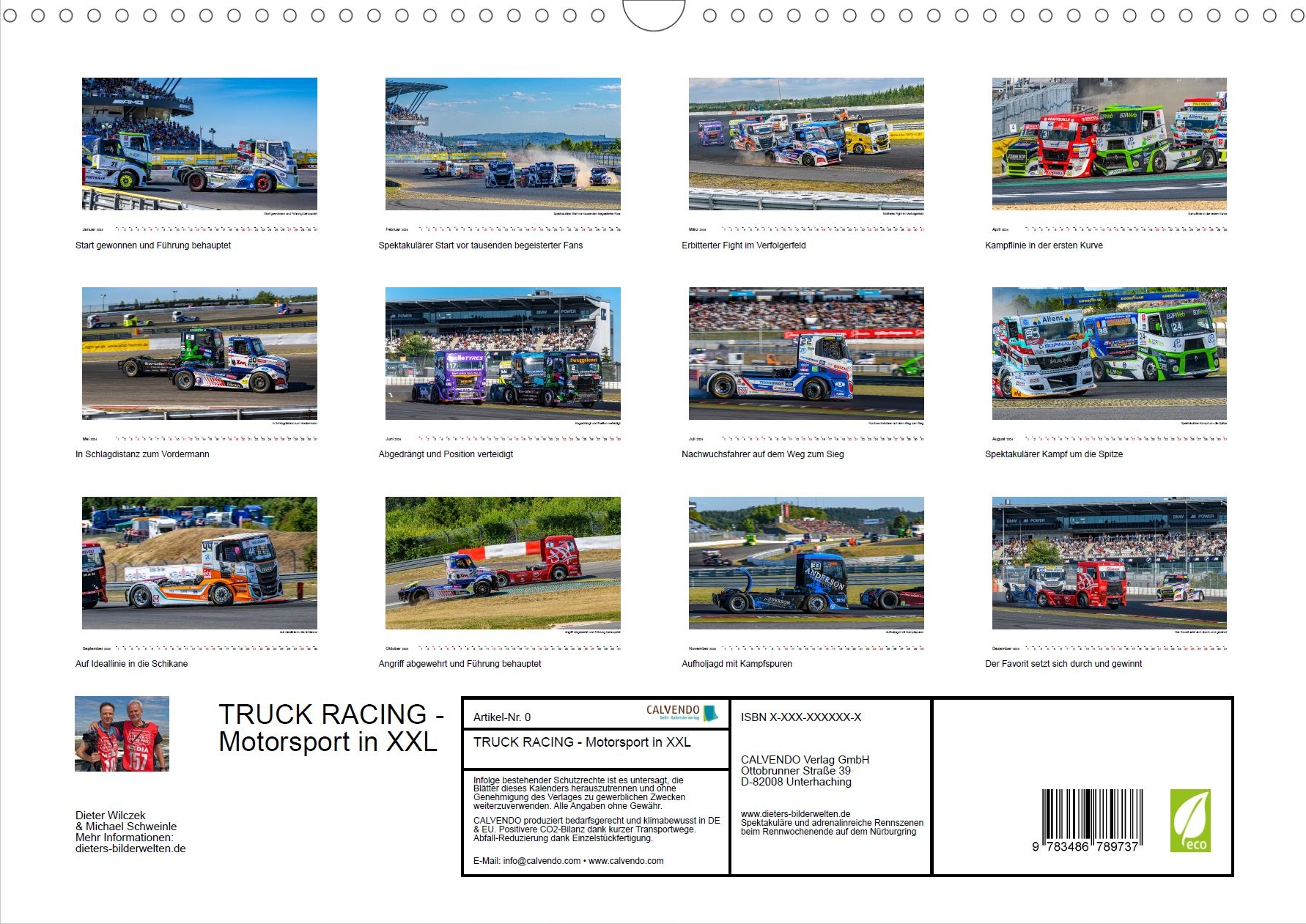 Faszination Truck Racing - Rückseite Kalender
